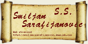 Smiljan Sarafijanović vizit kartica